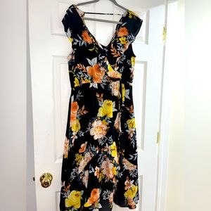 Socialite Black Floral Dress
